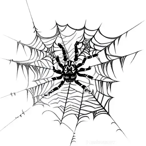 Spooky Spider Webs With Cherry Blossoms