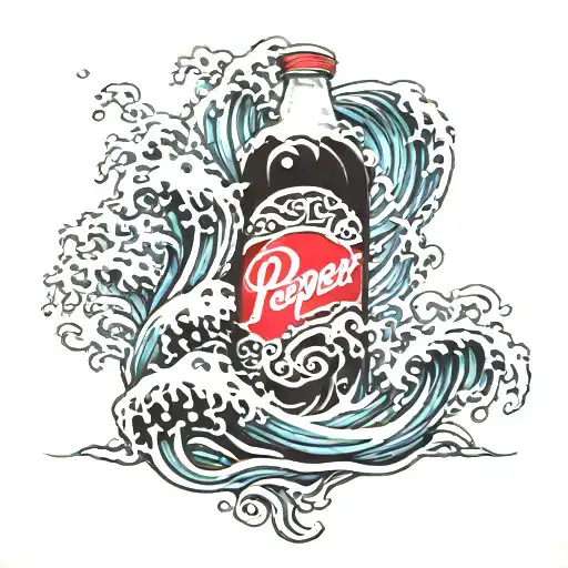 Dr Pepper Can In The Ocean