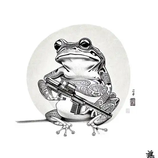 A Frog That Is Dressed As A Gun Slinger