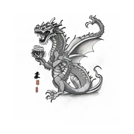 Human Dragon Eating Bananas