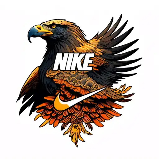 Eagle Whit Nike Logo Combined
