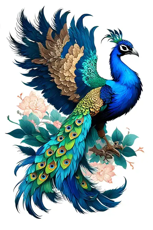 Peacock Fighting Phoenix