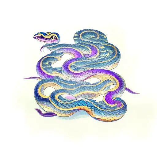 Snake With Ocean Waves