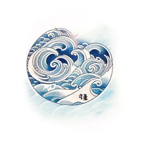 Ocean Wave With A Boat