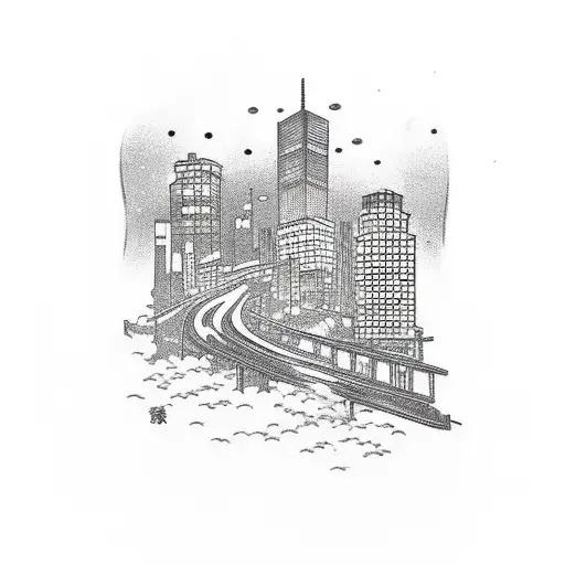 A Vintage Car Speeding Through A Cityscape At Night