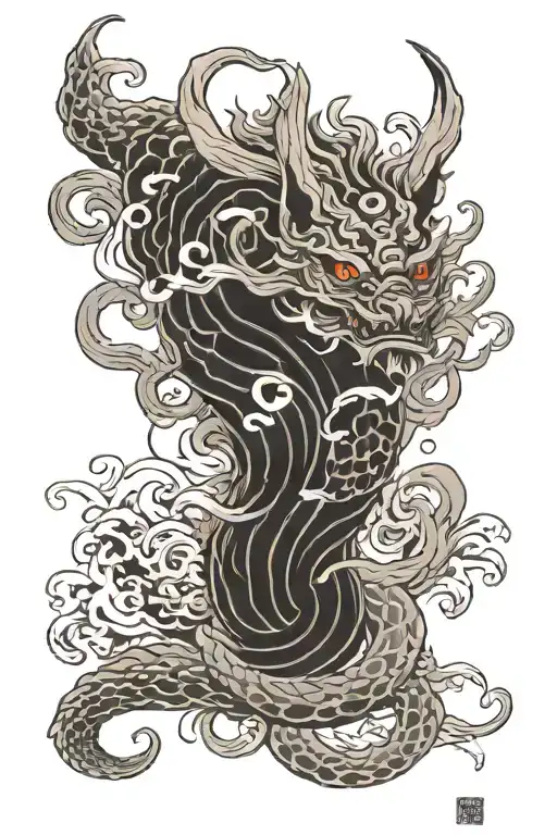 Mythology Creature Inspired Black Grey