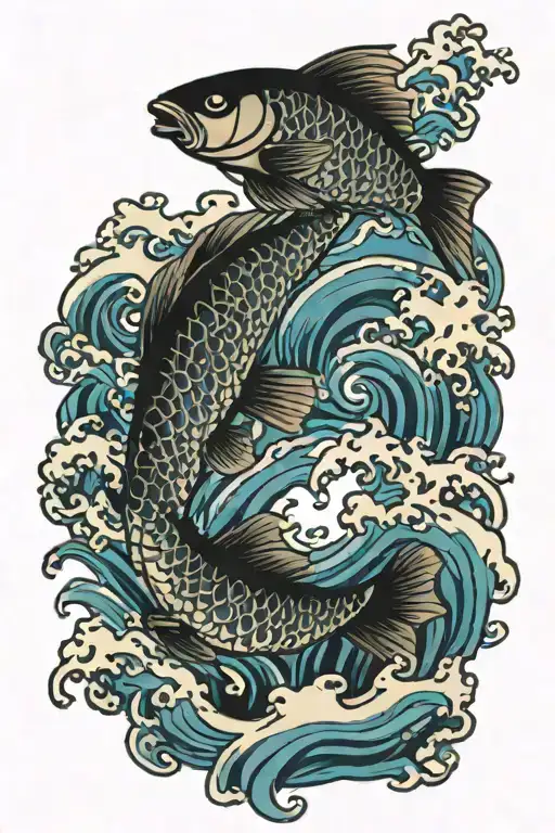 Fish In Waves