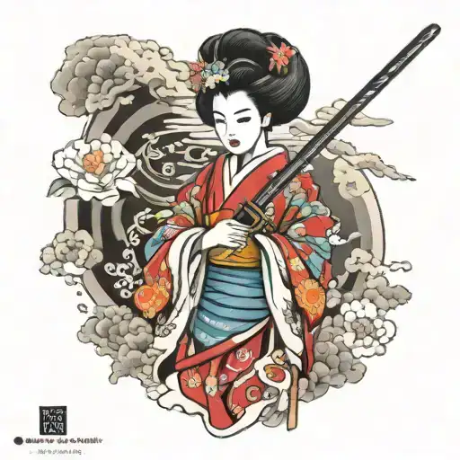 Geisha With Sword