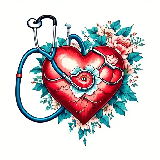 Jprince Stethoscope Intertwined Representing Love Heart