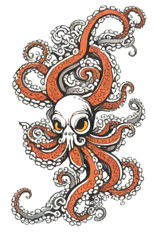 Octopus Red White