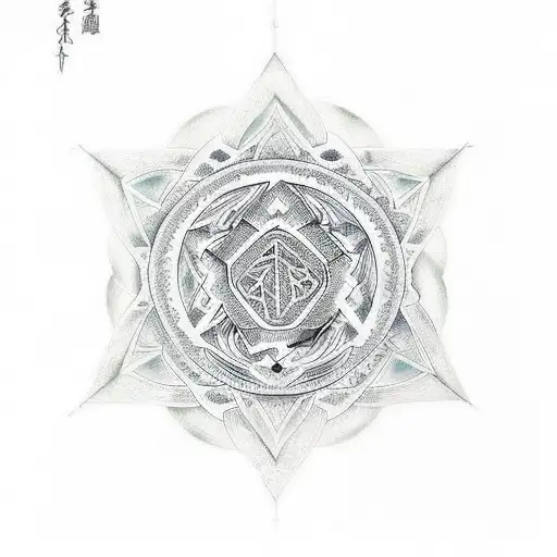 Sacred Geometric Patterns Combined With Abstract Elements