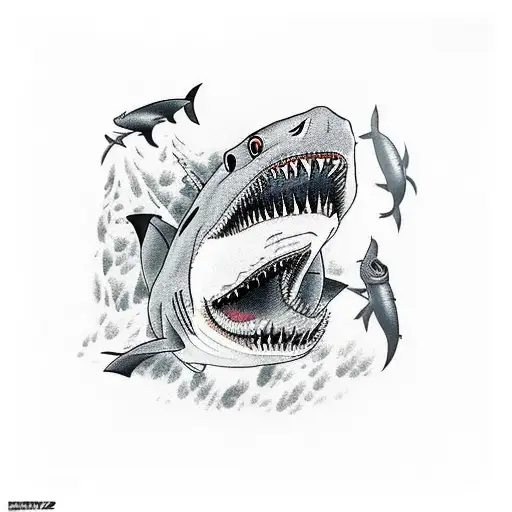 Shark Eating A Dragon