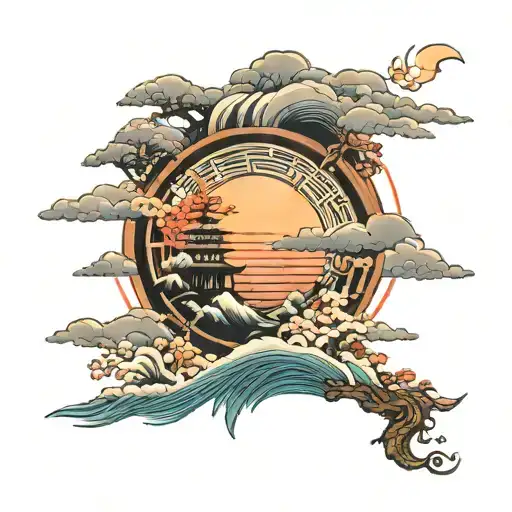 A Rising Sun Over A Peacful Horizon With A Space Inside For Me To Put A Quote