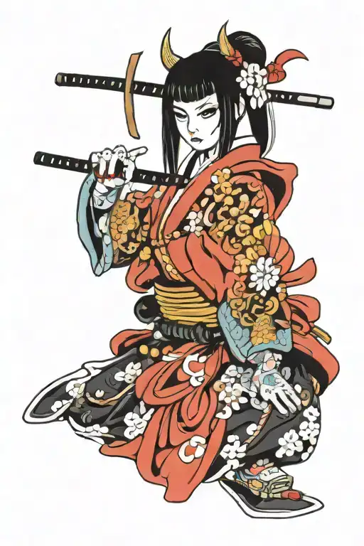 Yokai Samurai Girl