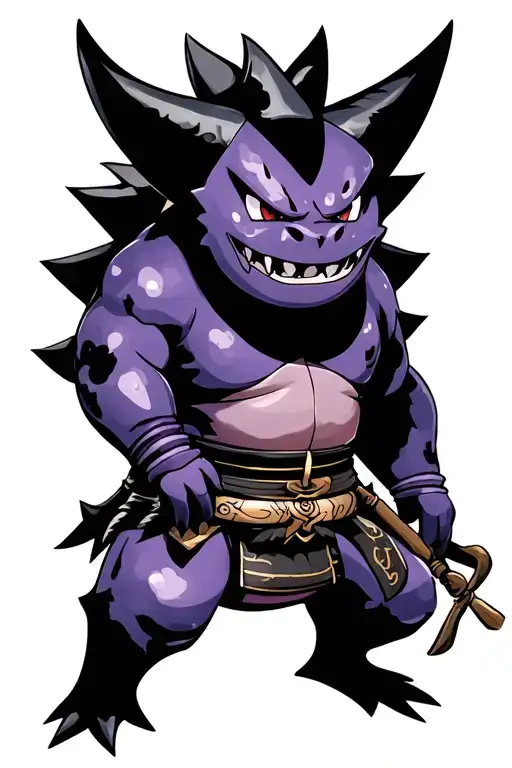 Gengar Pokemon Samurai