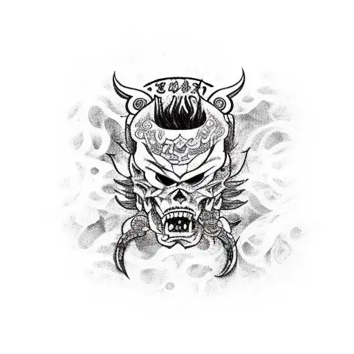 Dark Chaos Scene Of A Full-body Yakuza Member Surrounded By Okinawa's Natural Beauty