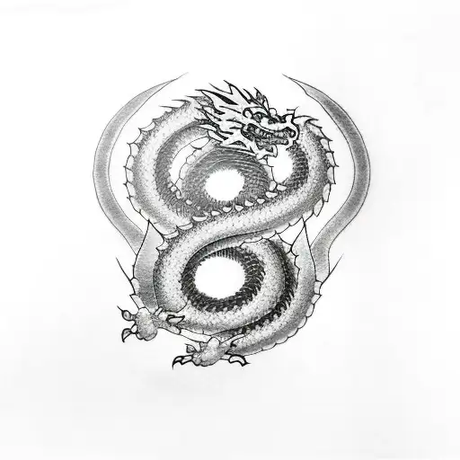 Dragon With Cloud And Thunder