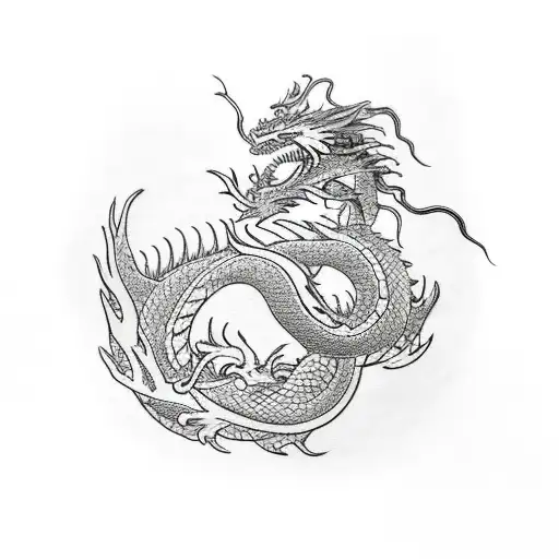 Dragon With Blossoms