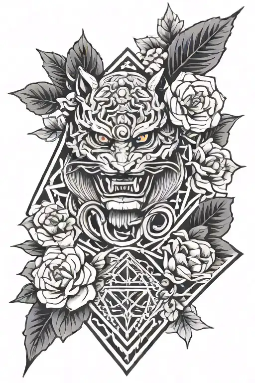 Diamond Outline Looking 3D