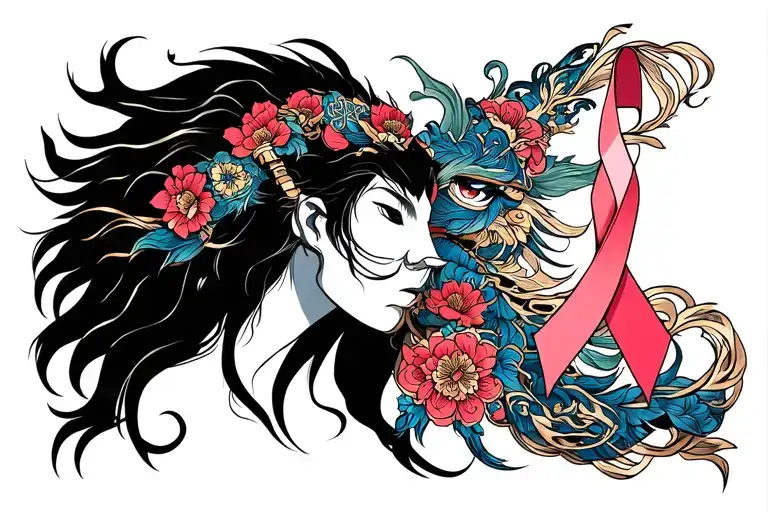 Warriorand Cancer Ribbon