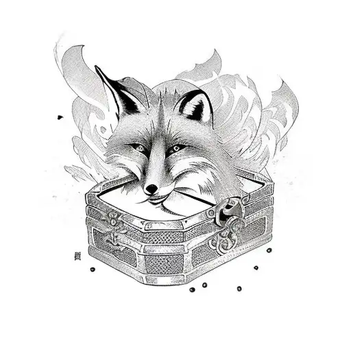 Fox Protecting Treasure Chest
