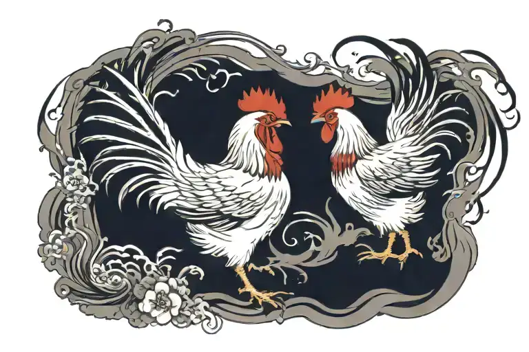 Bloody Rooster Fight Scene