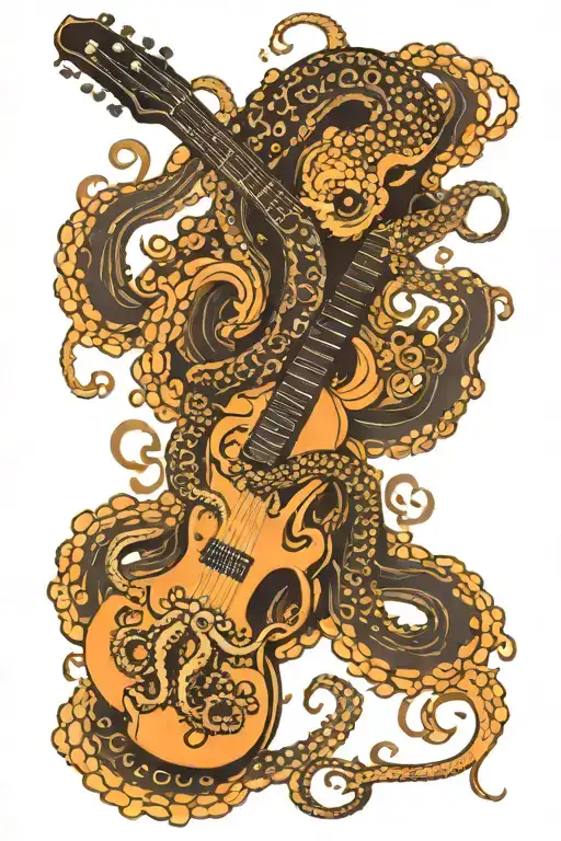Octopus And Guitar