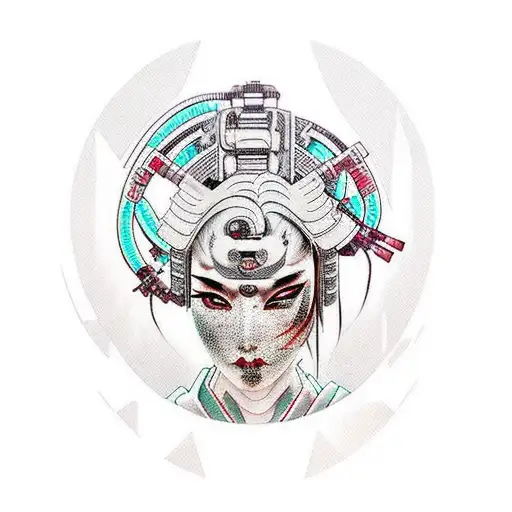 Cyberpunk Android Geisha