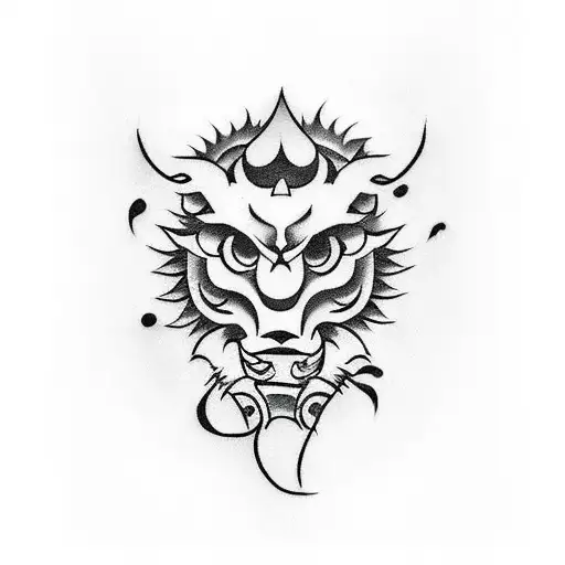 Tattoo With The Meaning Of Being Strong With An Asian Style
