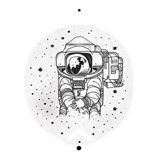 Astronaut Looking At Space