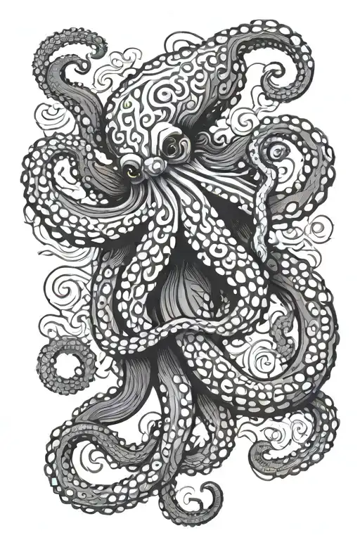 Big Scary Octopus Scaled A Fall