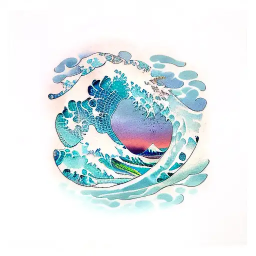 Ocean Wave As Armband