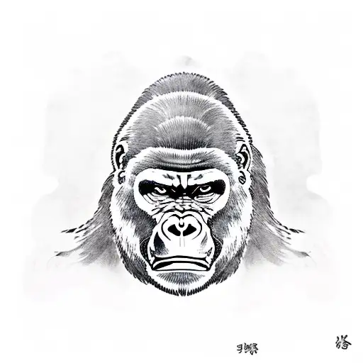 Gorilla With Yakuza Symbol
