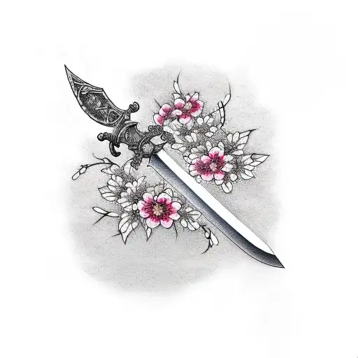 Sword And Cherry Blossom