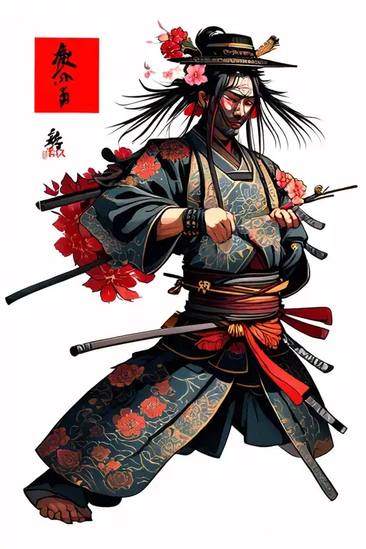 Samurai And Sakura Lisa