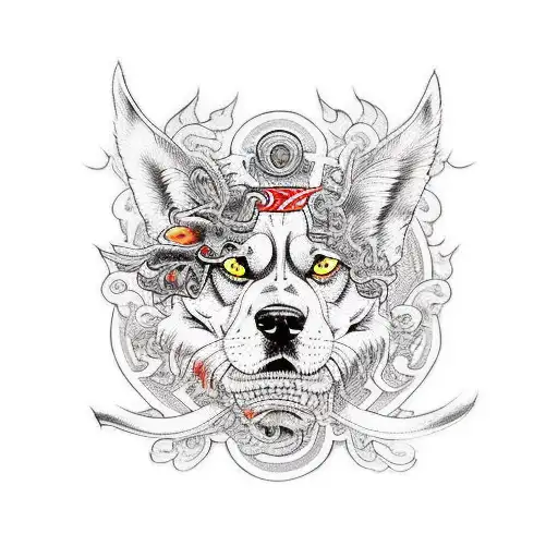 A Muscular Dog Playing Online Games