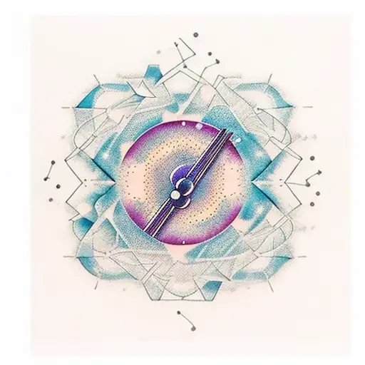 A Constellation Of Musical Notes Forming A Keyboard On A Sunset Background