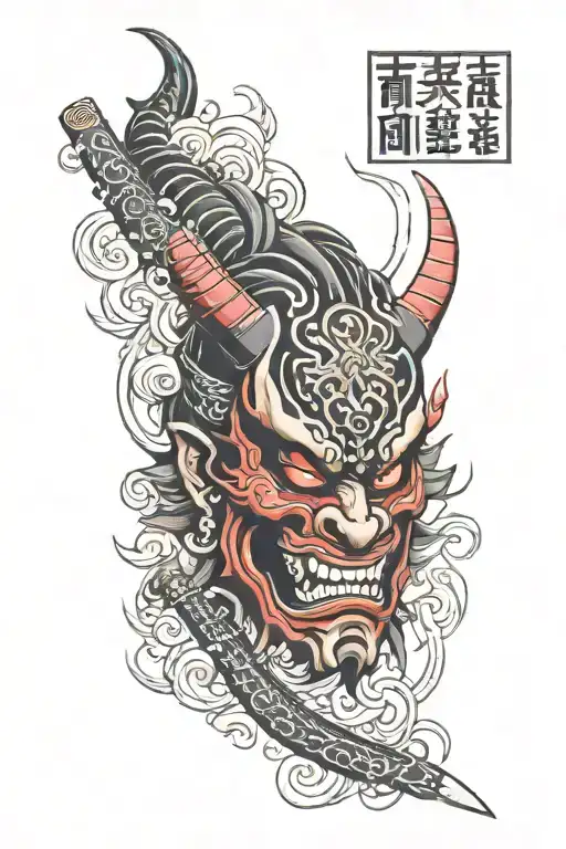 Shuten Doji Oni Mask Katana