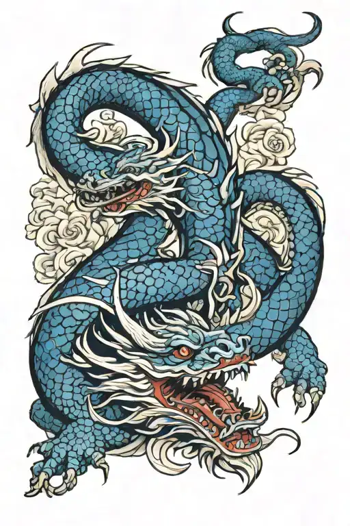 Dragon Full Sleeve Blue