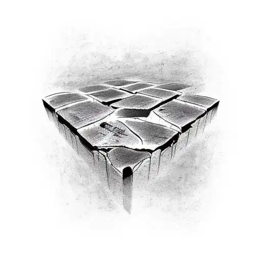 Wooden Bench With Dv As Graffiti Text With Brick Wall As Background