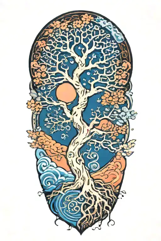 Tree Of Life With Moon