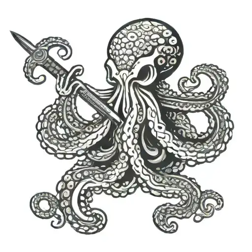 Octopus Holding Swords