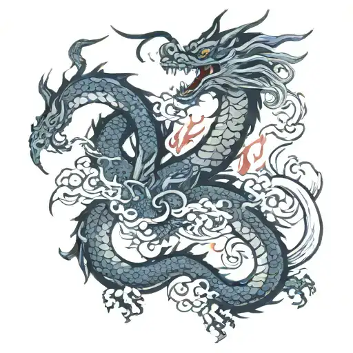 Dragon And Fire As A Symbol