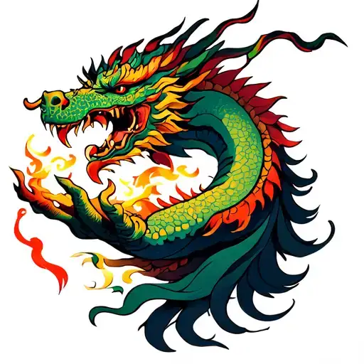 Dragon Head Wizard Casting A Spell