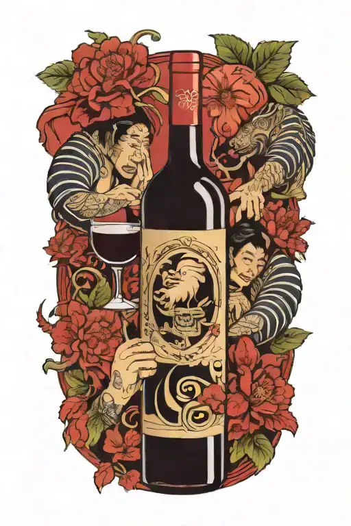 Red Wine With Friends And Rugby