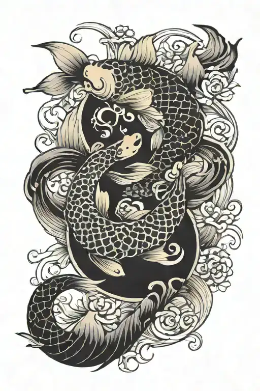 2 Koi Fish Yin Yang