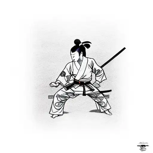 Katana Con Scrittura Karate In Giapponese Al Posto Della Lama