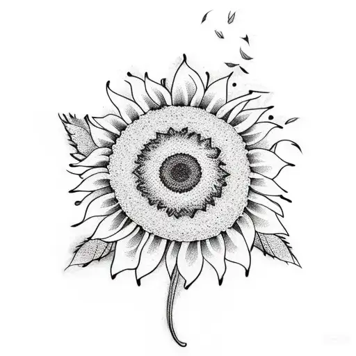 Sunflower Losing Leaves With Grow As Text