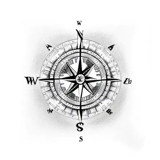 Compass With Empty Center