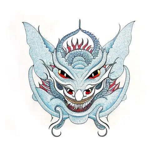 Dragon With Butterfly In Mouth